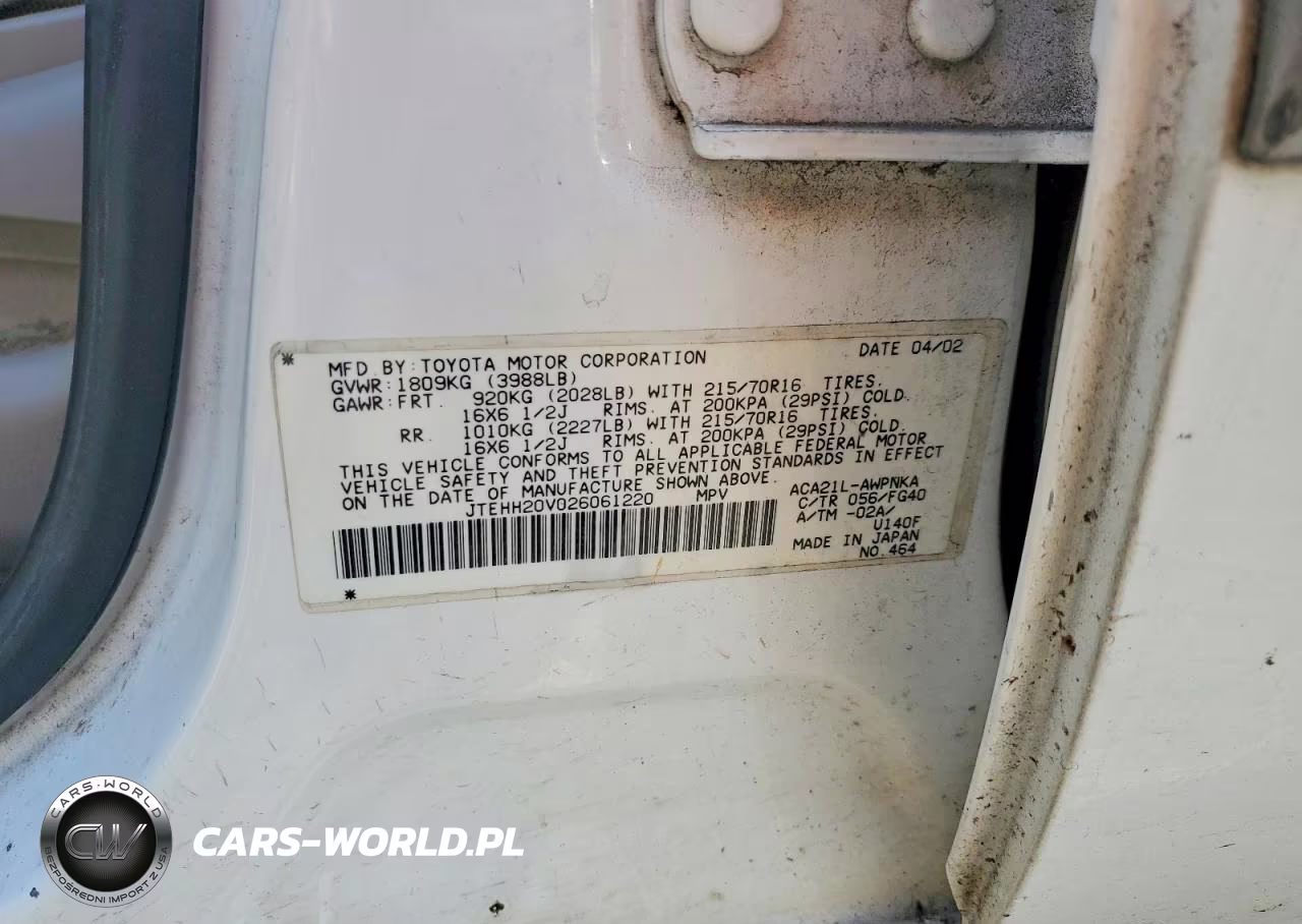 2002 Toyt Rav4 VIN:JTEHH20V026061220 - 13