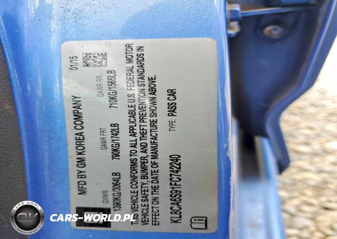 2015 Chevrolet Spark Ls VIN:KL8CA6S91FC742240 - 12