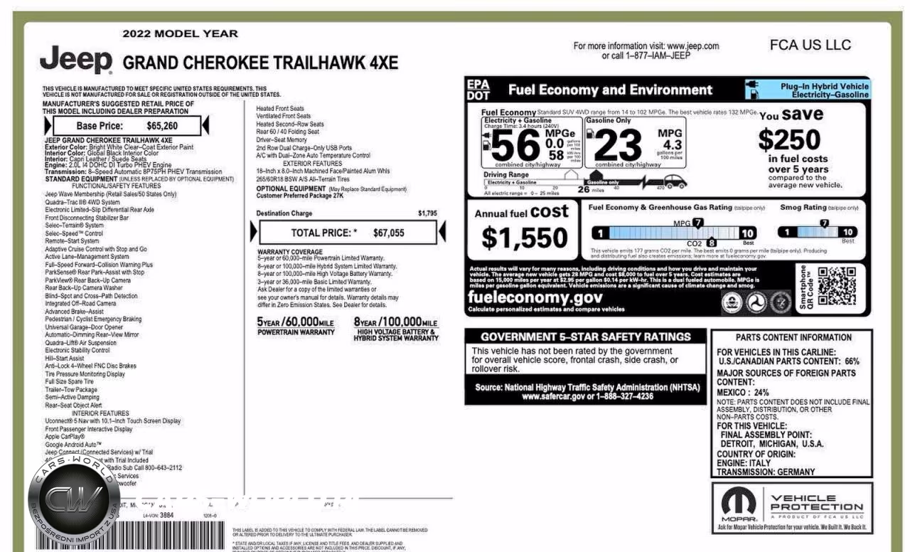 2022 Jeep Grand Cherokee Trailhawk 4Xe VIN:1C4RJYC62N8762046 - 12