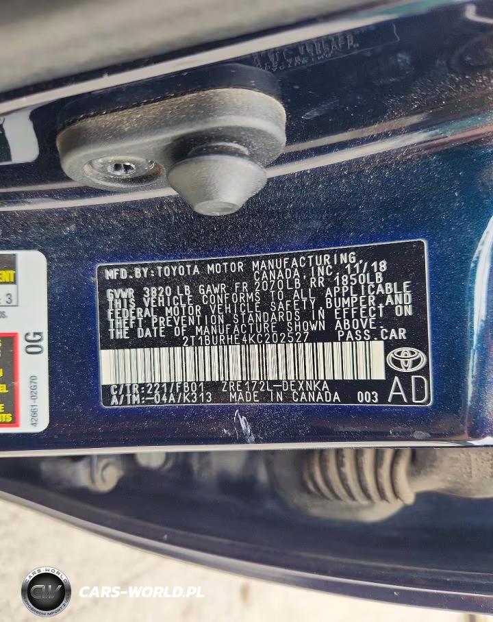 2019 Toyota Corolla Le VIN:2T1BURHE4KC202527 - 13