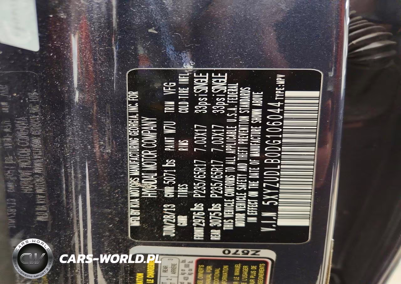 2013 Hyundai Santa Fe Sport 2.4L VIN:5XYZUDLB0DG106044 - 13