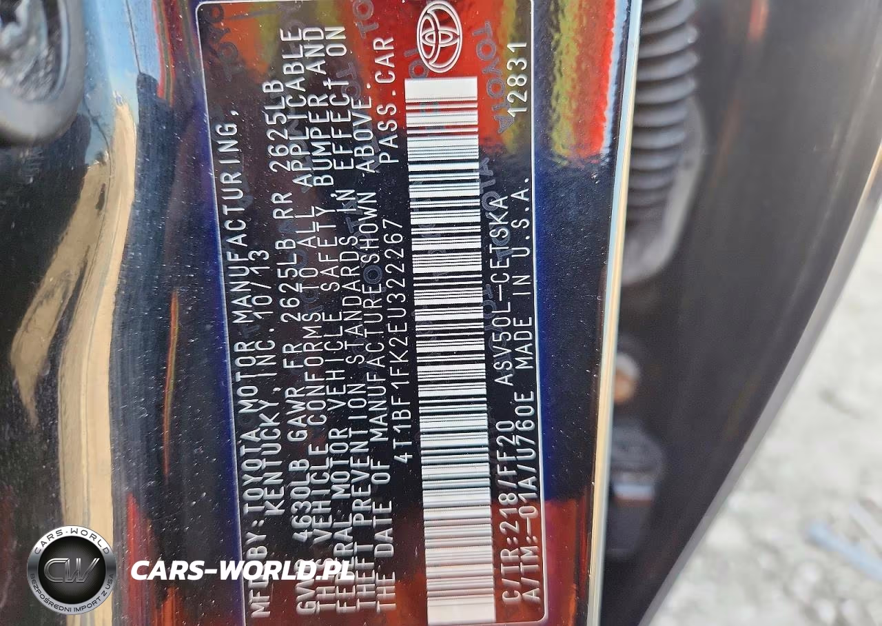 2014 Toyota Camry Se VIN:4T1BF1FK2EU322267 - 13