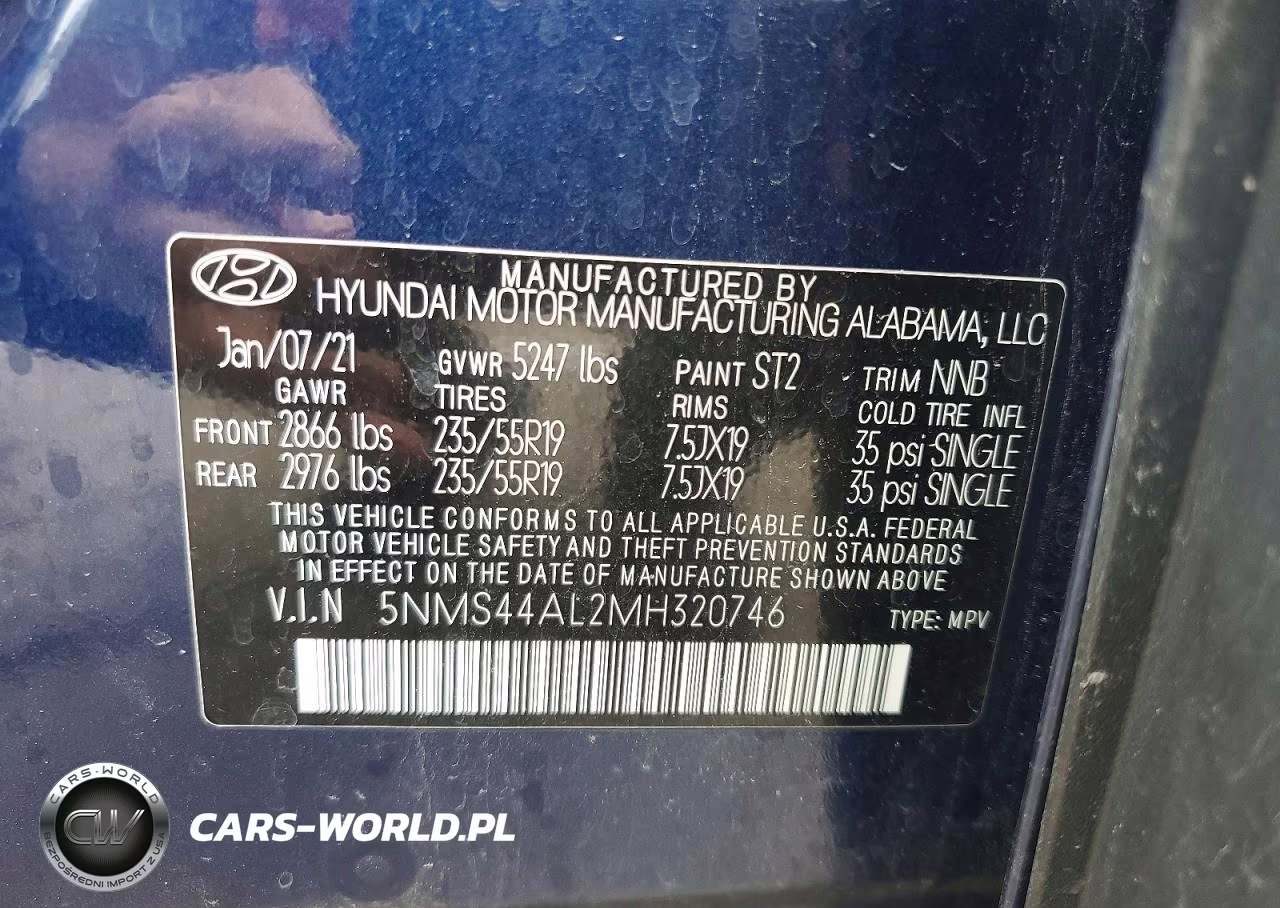 2021 Hyundai Santa Fe Limited VIN:5NMS44AL2MH320746 - 13