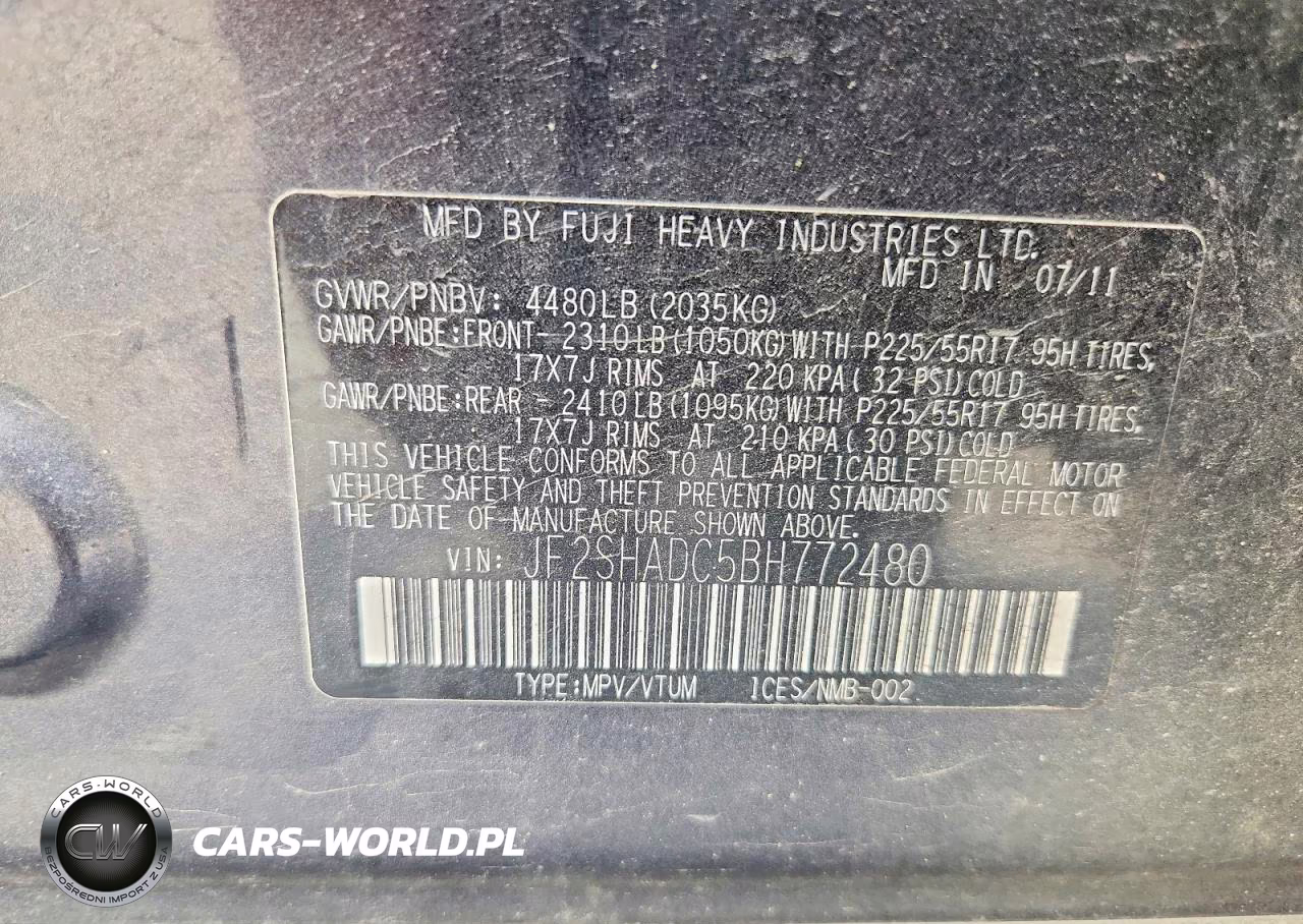 2011 Subaru Forester 2.5X Premium VIN:JF2SHADC5BH772480 - 14