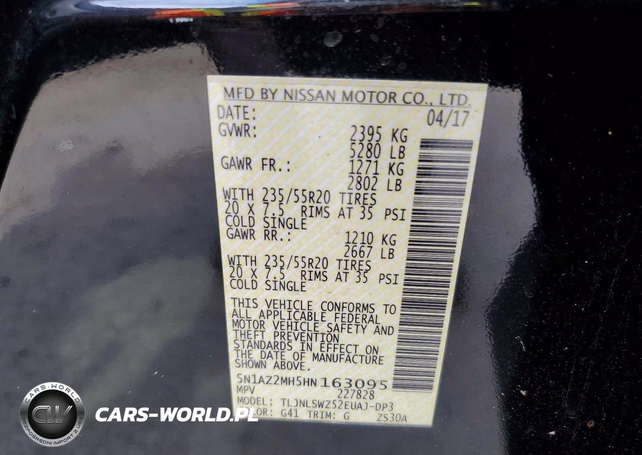 2017 Nissan Murano Platinum VIN:5N1AZ2MH5HN163095 - 14