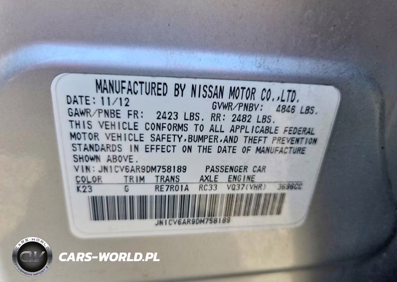 2013 INFINITI G37 VIN:JN1CV6AR9DM758189 - 12
