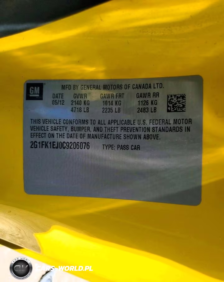 2012 Chevrolet Camaro 2Ss VIN:2G1FK1EJ0C9206076 - 12
