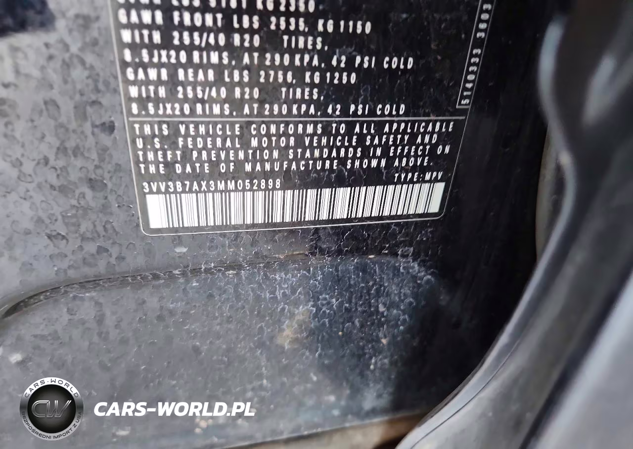 2021 Volkswagen Tiguan Se VIN:3VV3B7AX3MM052898 - 14
