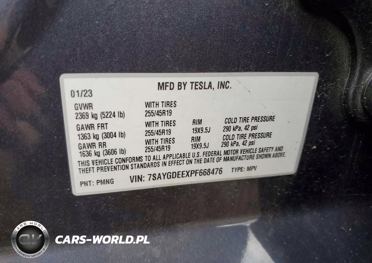 2023 Tesla Model Y VIN:7SAYGDEEXPF668476 - 12