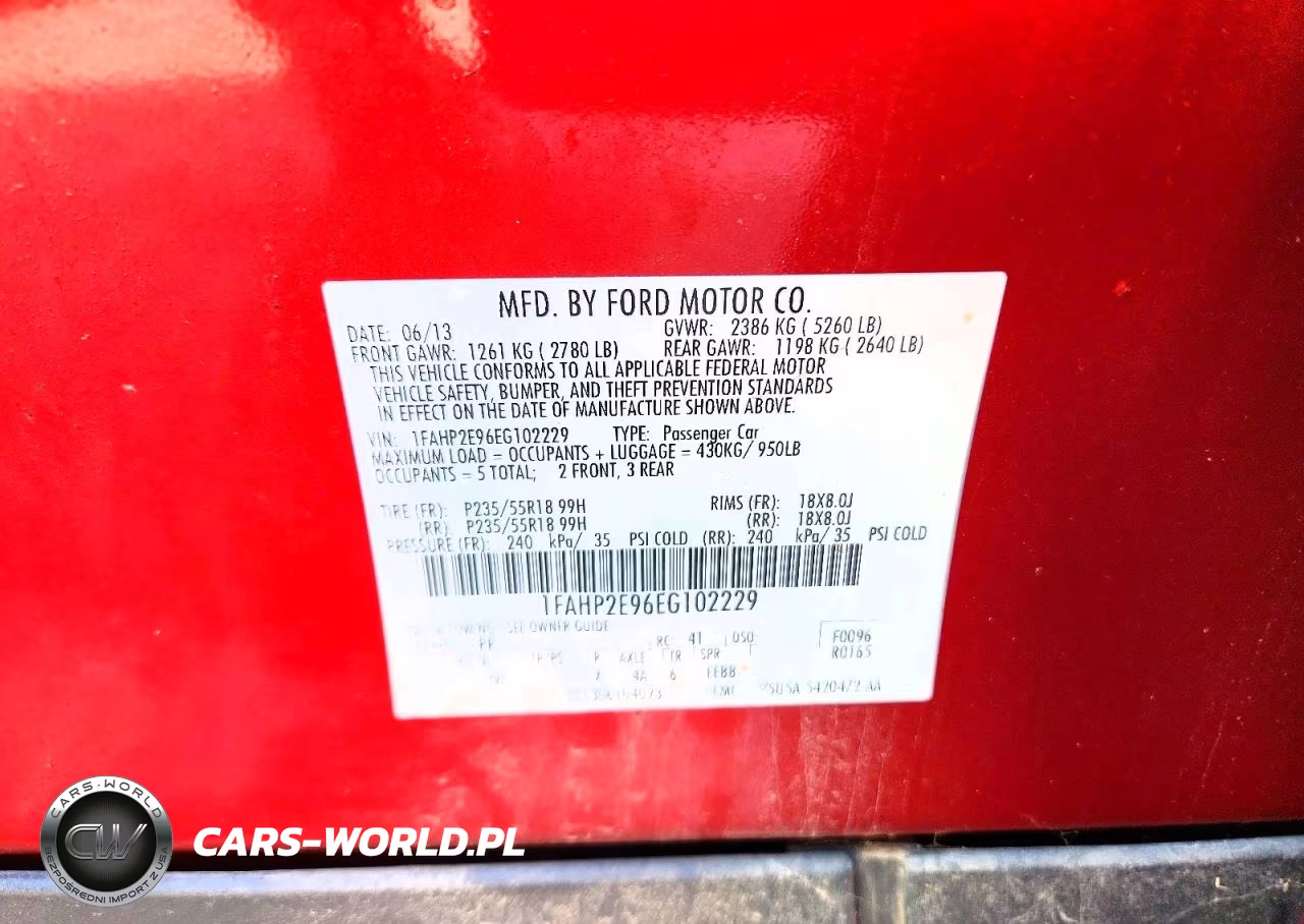 2014 Ford Taurus Sel VIN:1FAHP2E96EG102229 - 12