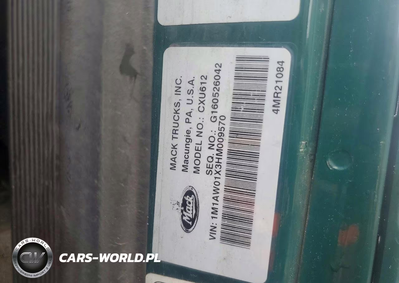 2017 Mack 600 Cxu600 - Semi Truck VIN:1M1AW01X3HM009570 - 10