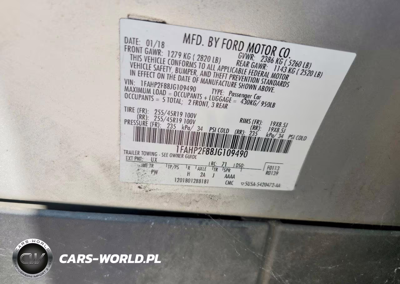 2018 Ford Taurus Limited VIN:1FAHP2F88JG109490 - 13