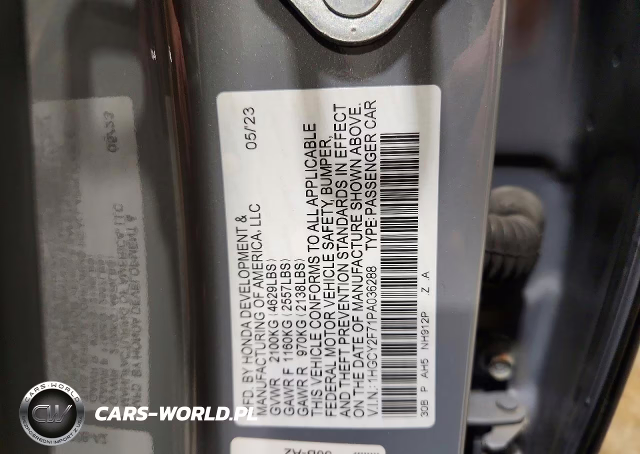 2023 Honda Accord Hybrid Sport-L VIN:1HGCY2F71PA036288 - 13