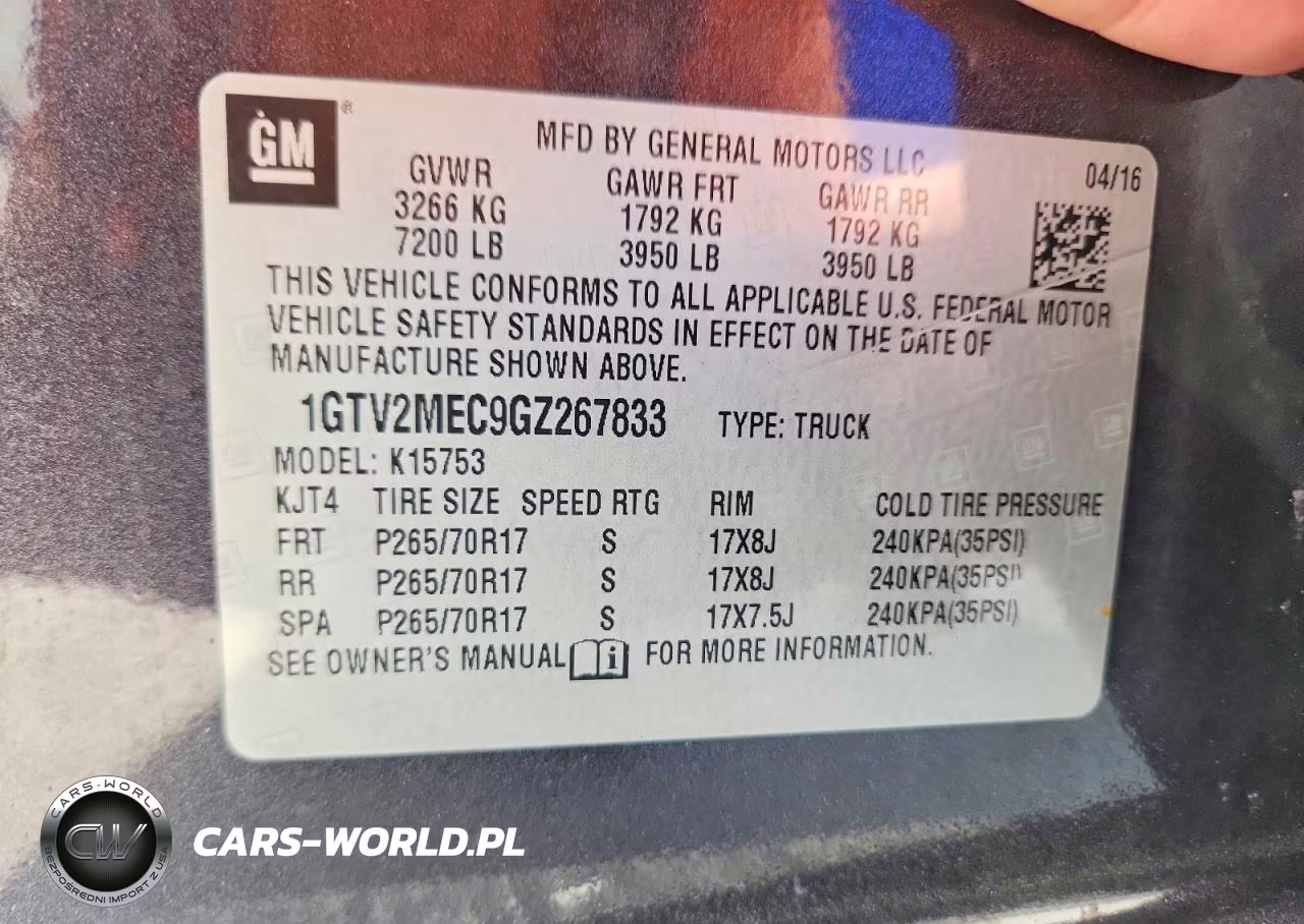 2016 GMC Sierra K1500 Sle VIN:1GTV2MEC9GZ267833 - 12