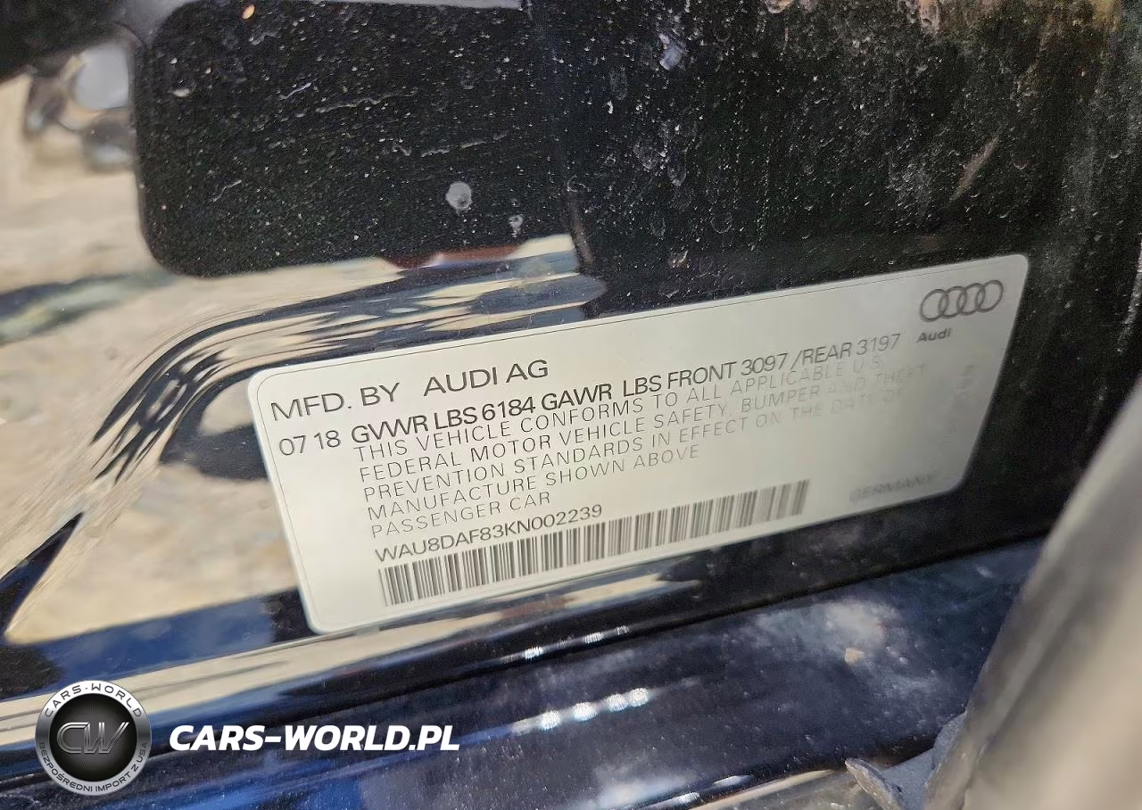 2019 Audi A8 L VIN:WAU8DAF83KN002239 - 13