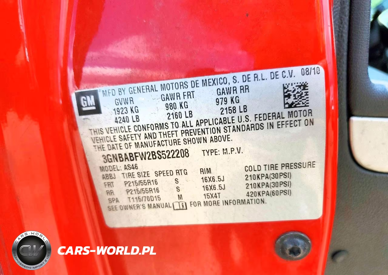 2011 Chevrolet Hhr Lt VIN:3GNBABFW2BS522208 - 12