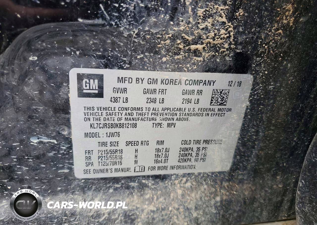 2019 Chevrolet Trax Premier VIN:KL7CJRSB0KB812108 - 13