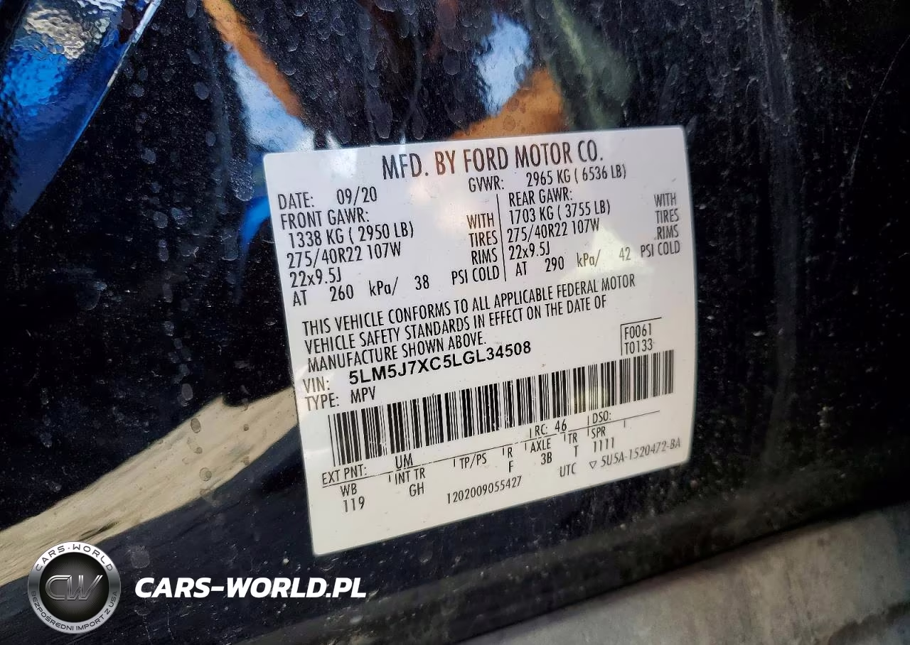 2020 Lincoln Aviator Reserve VIN:5LM5J7XC5LGL34508 - 13