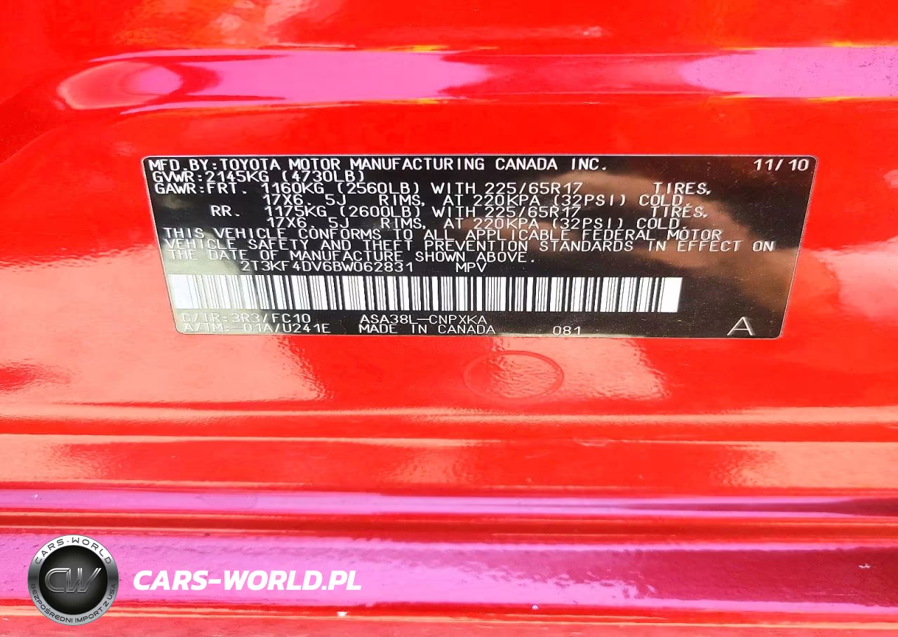 2011 Toyota Rav4 Base VIN:2T3KF4DV6BW062831 - 13