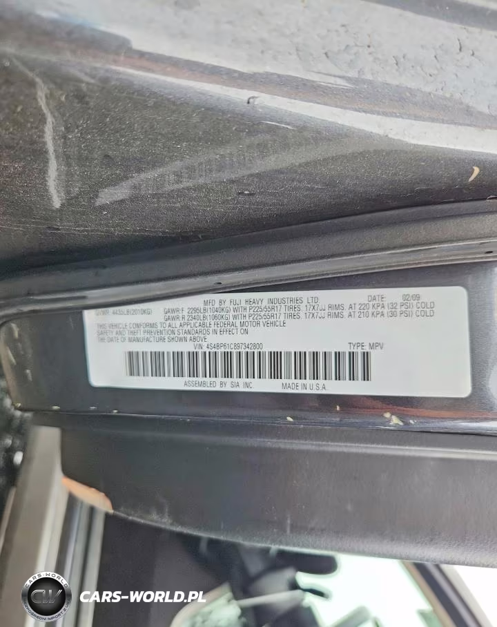 2009 Subaru Outback 2.5I VIN:4S4BP61C897342800 - 12