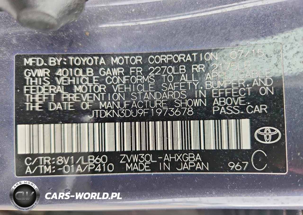 2015 Toyota Prius Four VIN:JTDKN3DU9F1973678 - 12