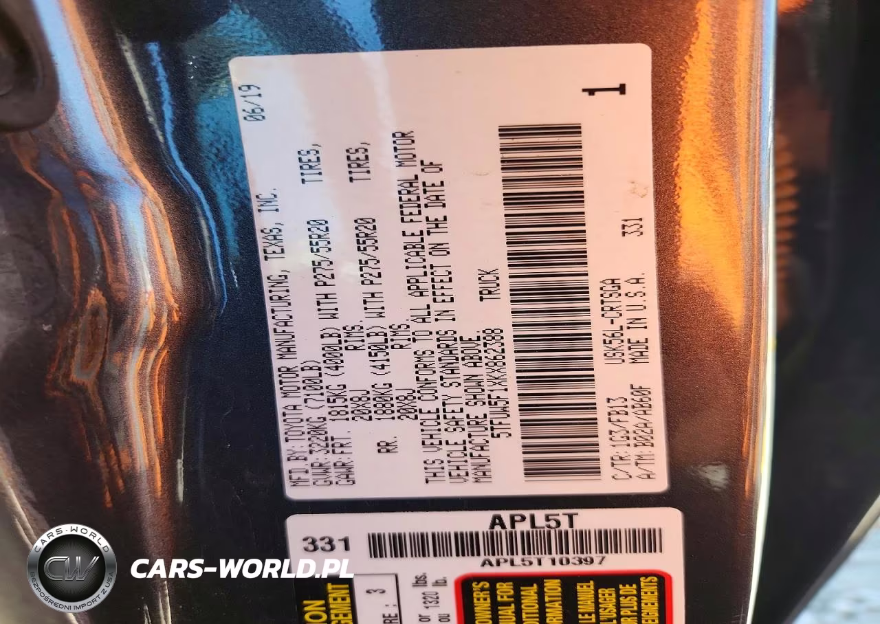 2019 Toyota Tundra Sr5 VIN:5TFUW5F1XKX862388 - 12