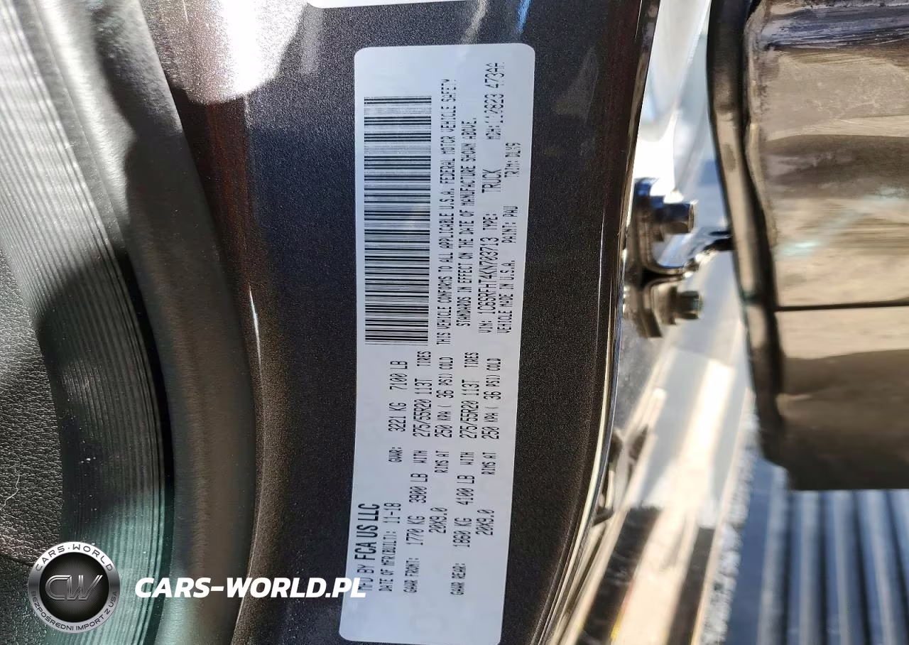 2019 Ram 1500 Limited VIN:1C6SRFHT4KN703713 - 12