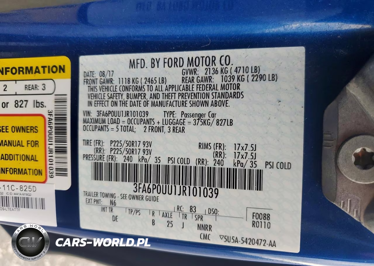 2018 Ford Fusion S Hybrid VIN:3FA6P0UU1JR101039 - 12