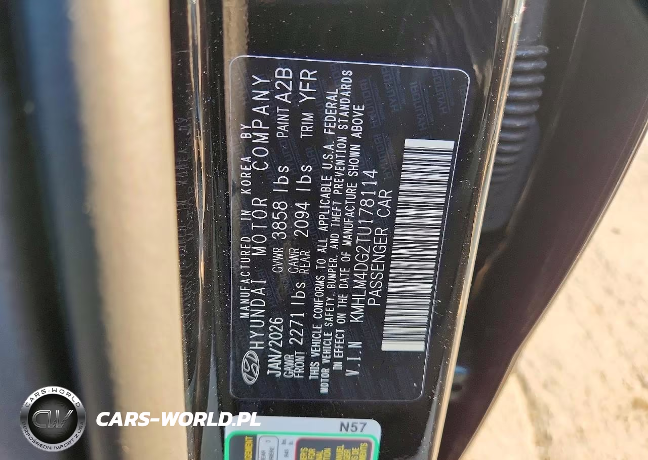 2026 Hyundai Elantra Sel Sport VIN:KMHLM4DG2TU178114 - 12