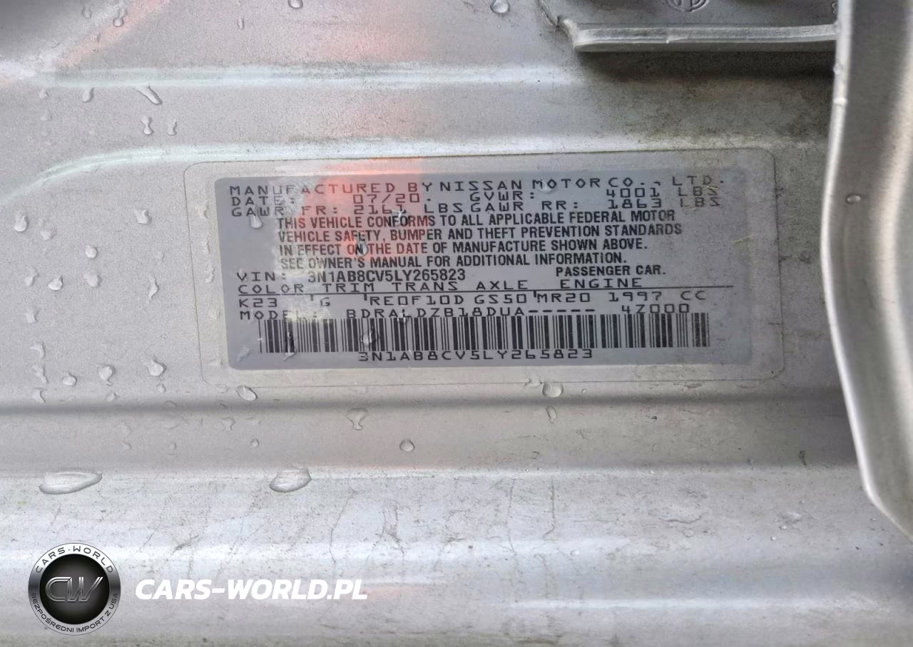 2020 Nissan Sentra Sv VIN:3N1AB8CV5LY265823 - 12