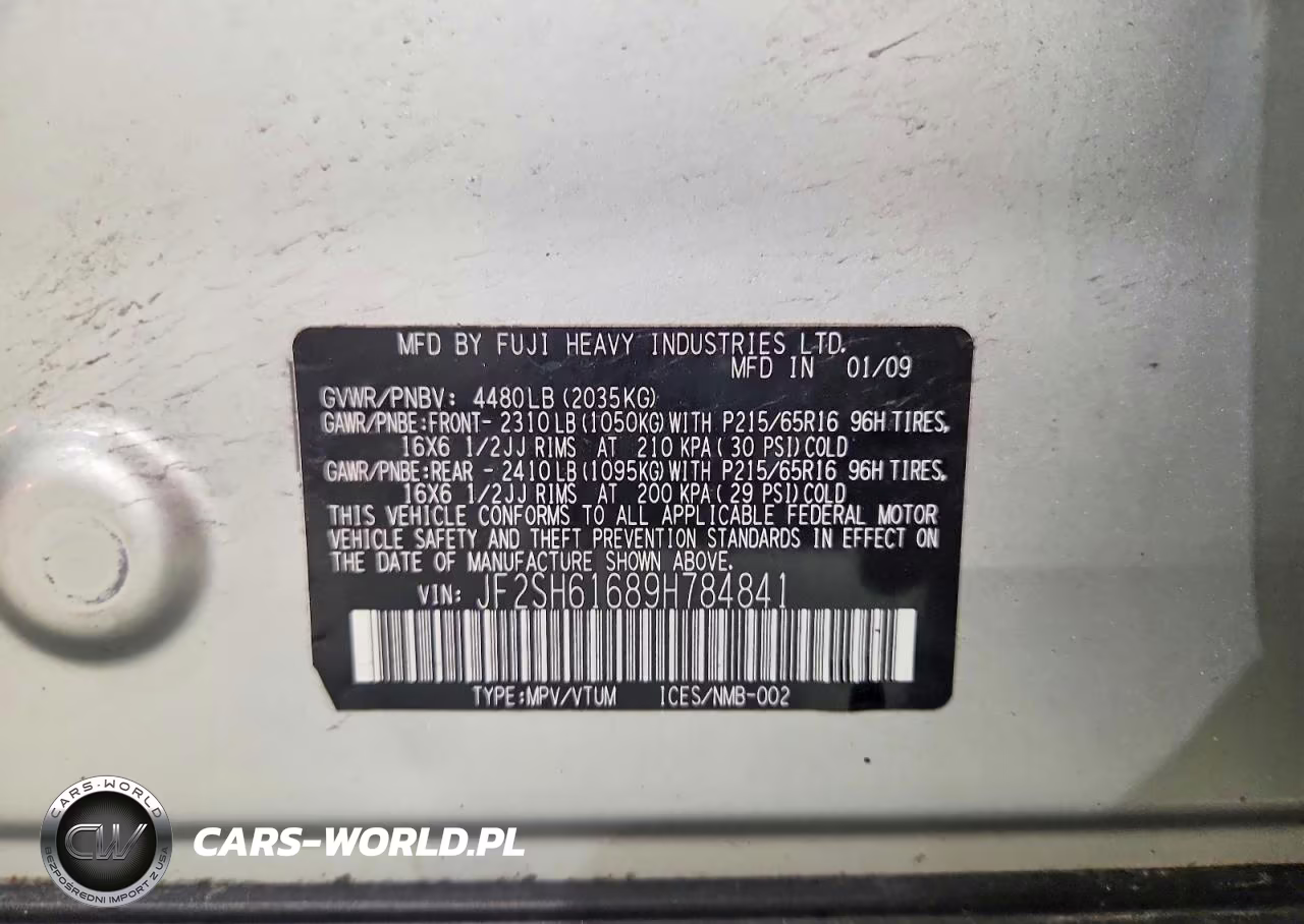 2009 Subaru Forester 2.5X VIN:JF2SH61689H784841 - 13