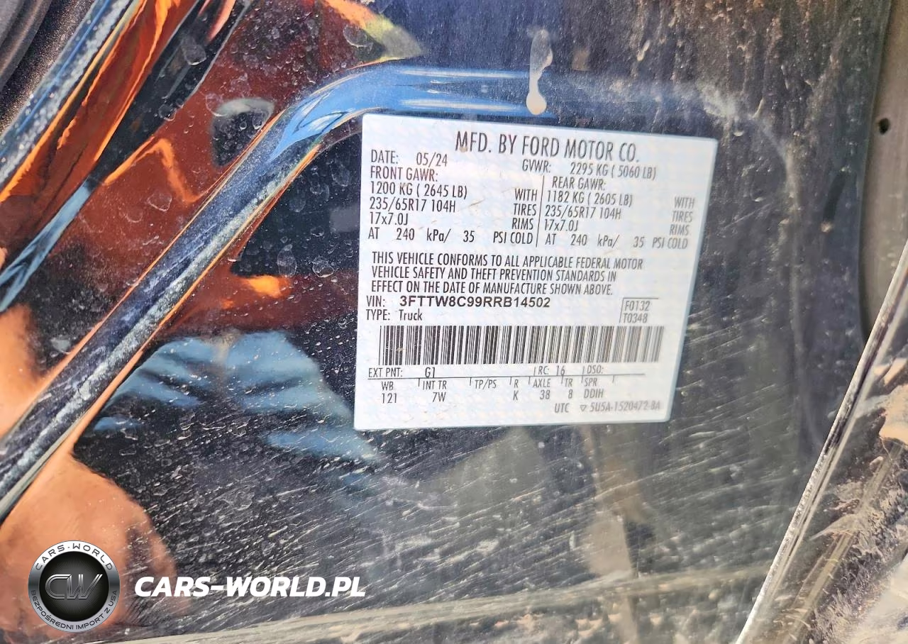 2024 Ford Maverick Xlt Tremor VIN:3FTTW8C99RRB14502 - 13