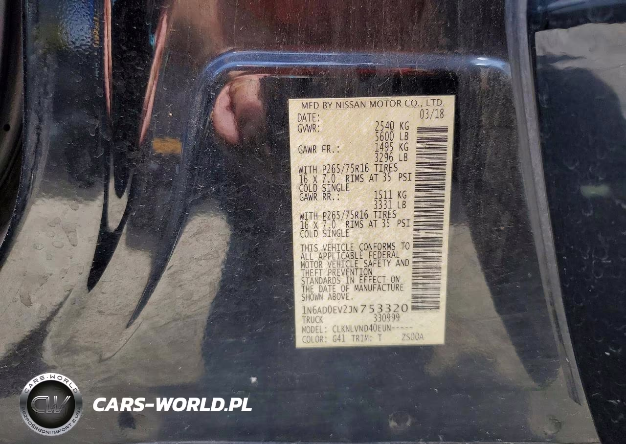 2018 Nissan Frontier Pro-4X VIN:1N6AD0EV2JN753320 - 12