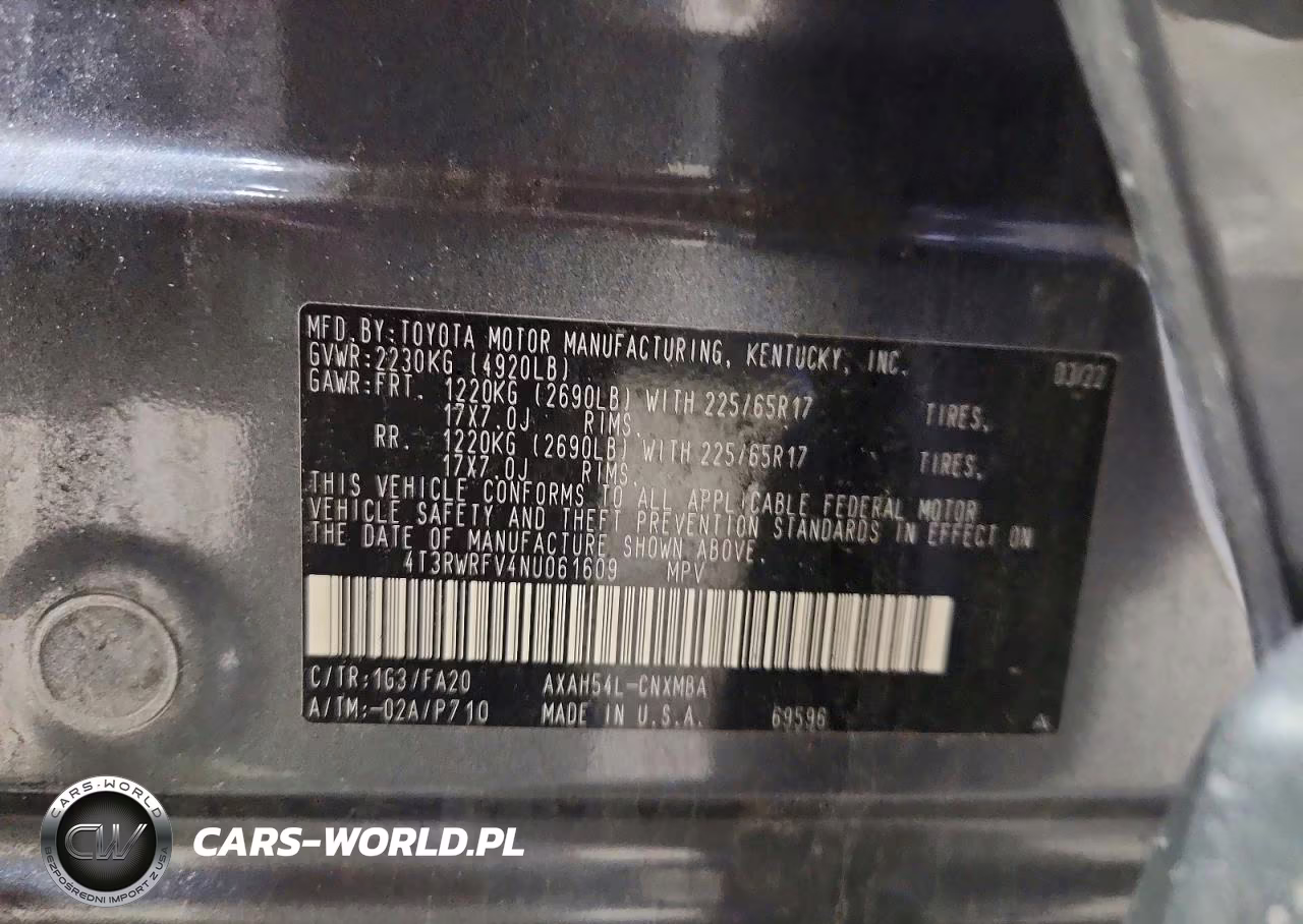 2022 Toyota Rav4 Xle VIN:4T3RWRFV4NU061609 - 14