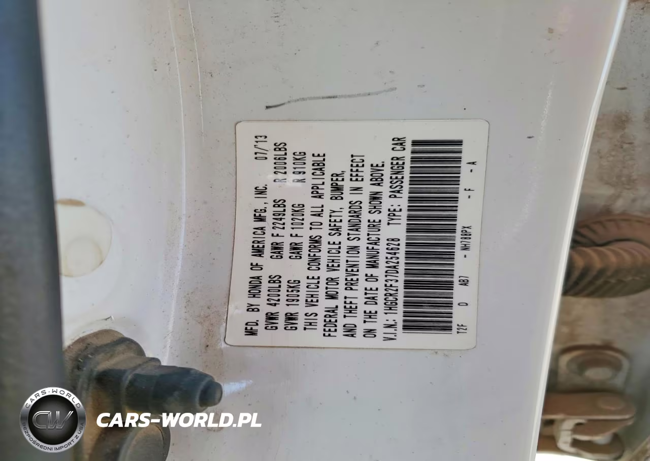 2013 Honda Accord Lx VIN:1HGCR2F37DA254628 - 12