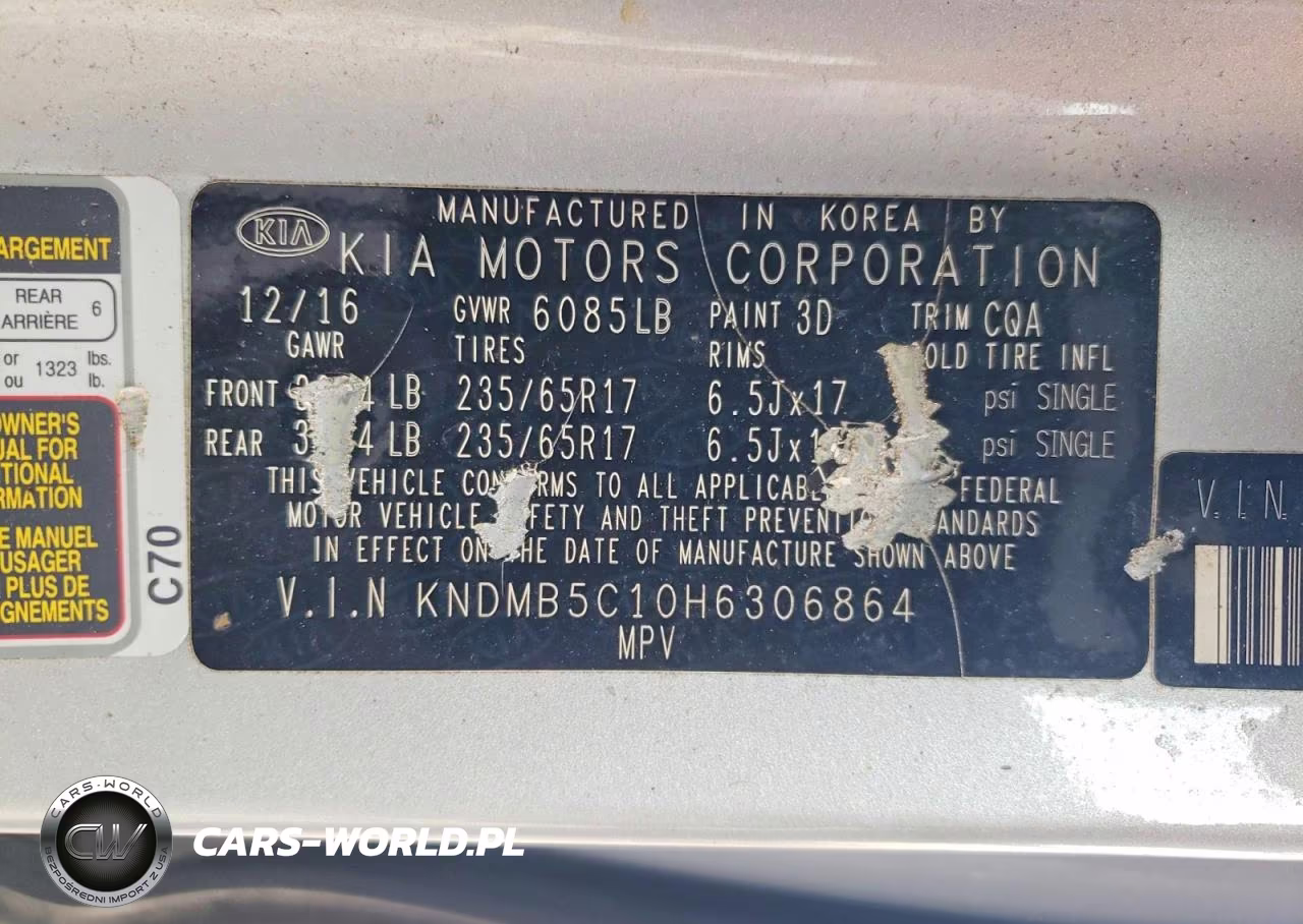 2017 Kia Sedona Lx VIN:KNDMB5C10H6306864 - 13