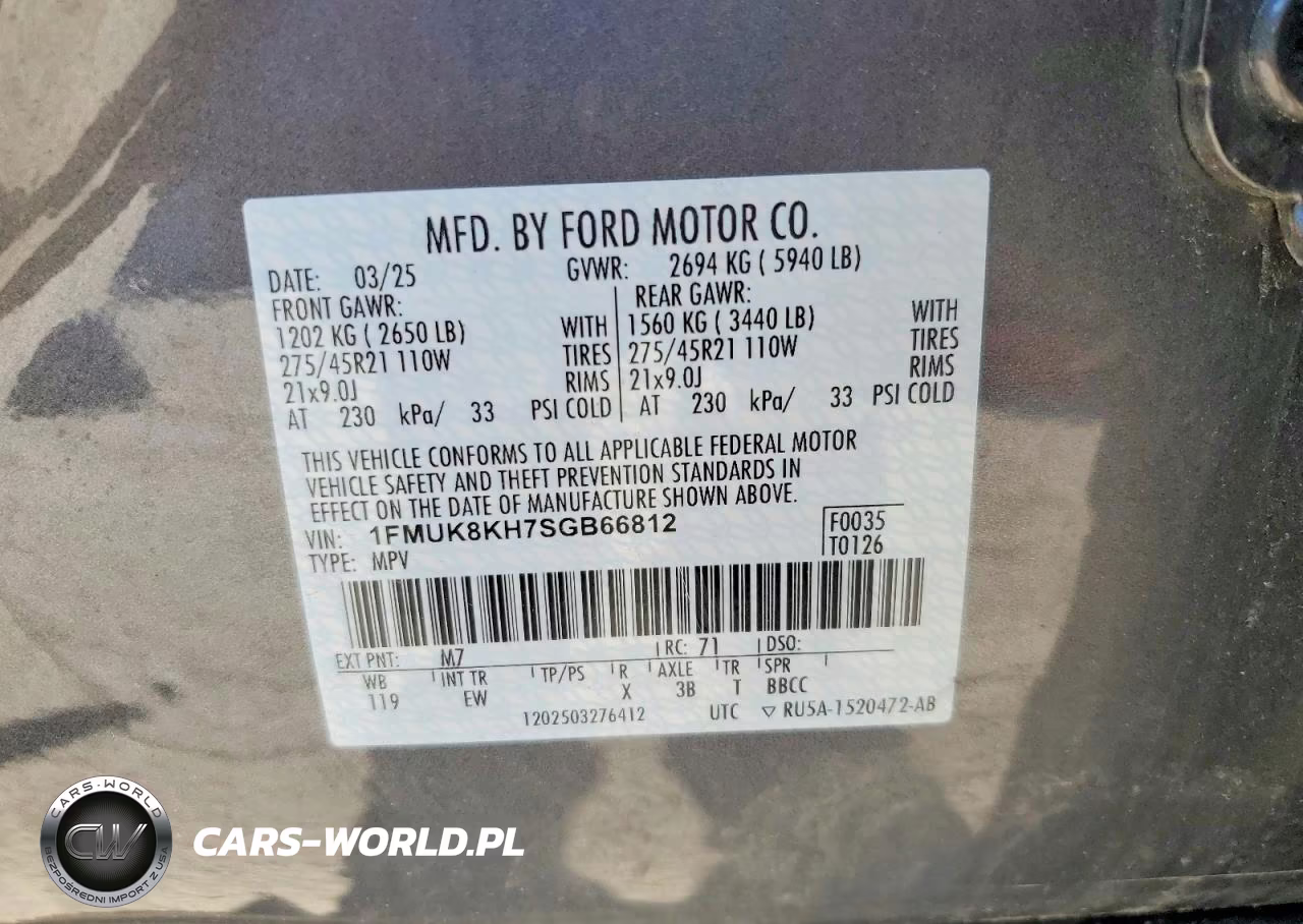 2025 Ford Explorer St-Line VIN:1FMUK8KH7SGB66812 - 13