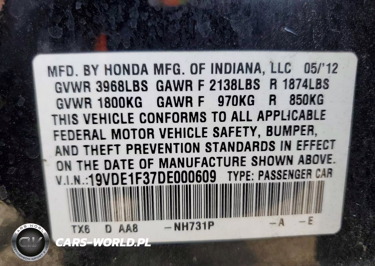 2013 Acura Ilx 20 VIN:19VDE1F37DE000609 - 12