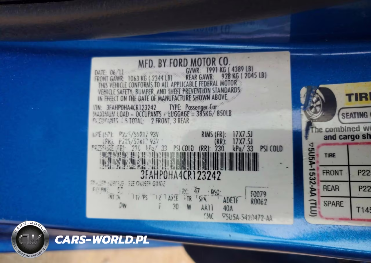2012 Ford Fusion Se VIN:3FAHP0HA4CR123242 - 12