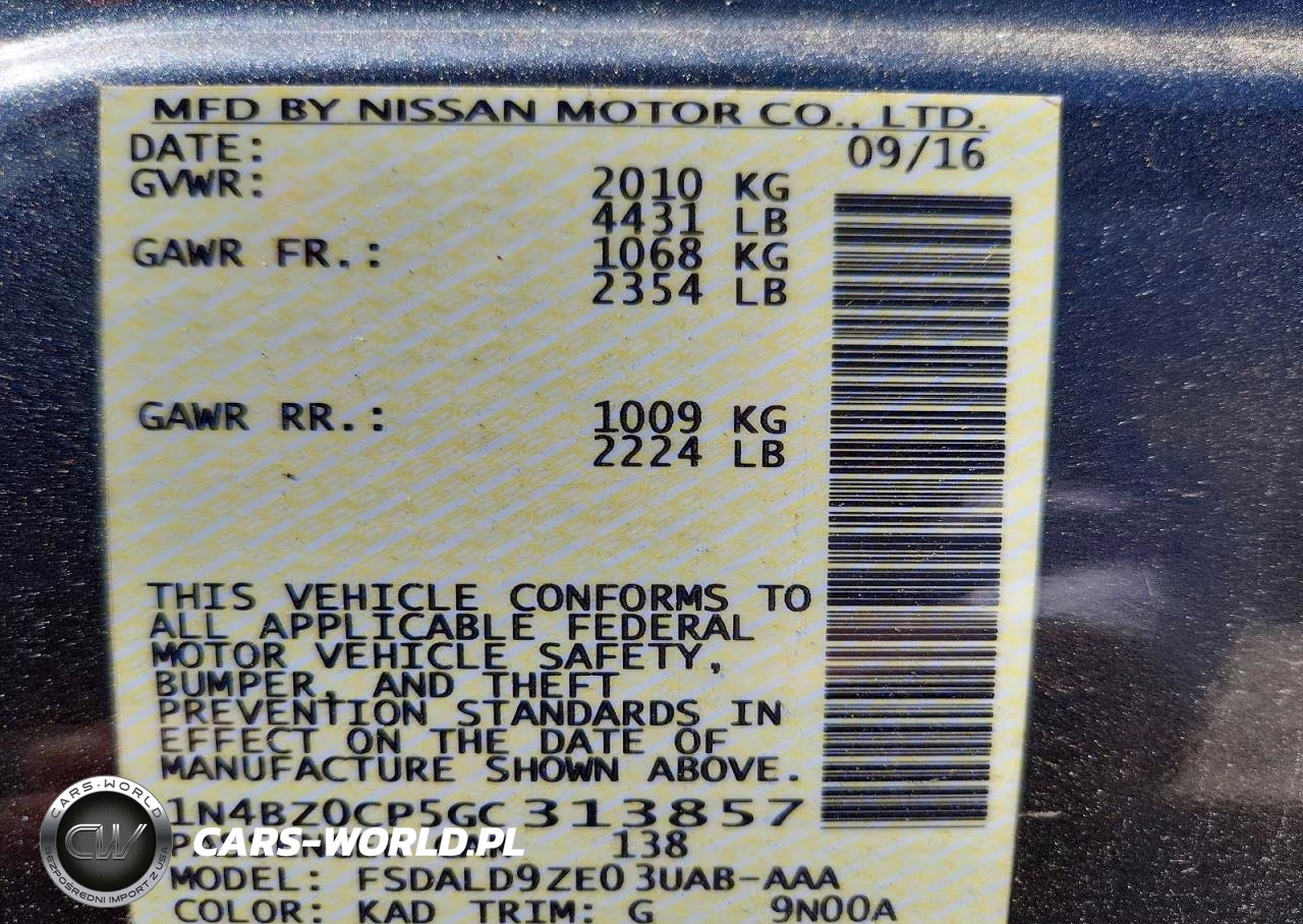 2016 Nissan Leaf Sv VIN:1N4BZ0CP5GC313857 - 12