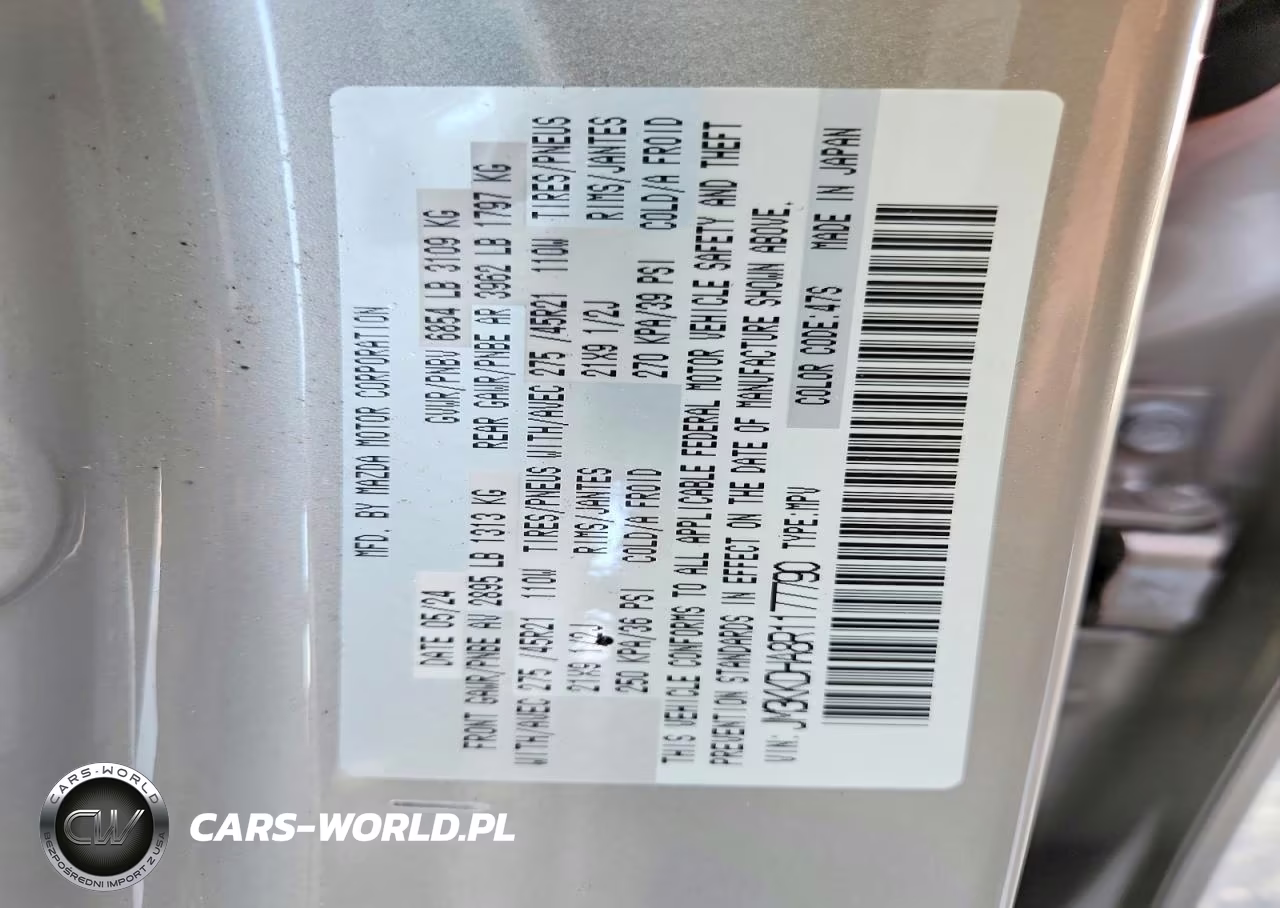 2024 Mazda Cx-90 Premium VIN:JM3KKDHA8R1177790 - 14