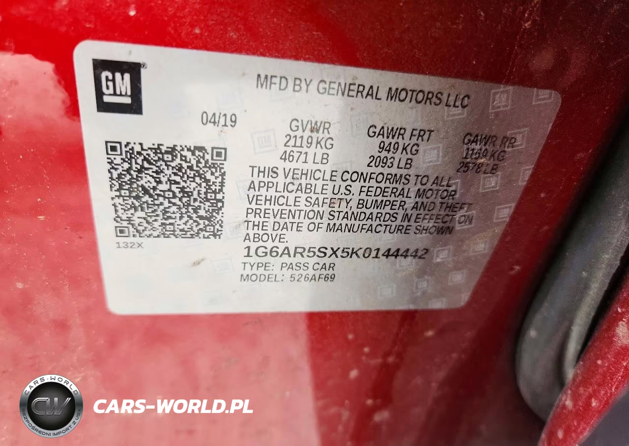 2019 Cadillac Cts Luxury VIN:1G6AR5SX5K0144442 - 13