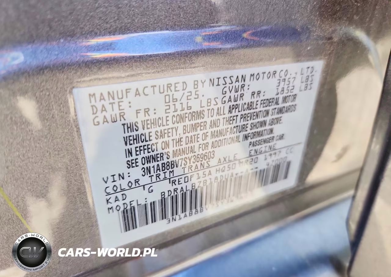 2025 Nissan Sentra S VIN:3N1AB8BV7SY369603 - 12