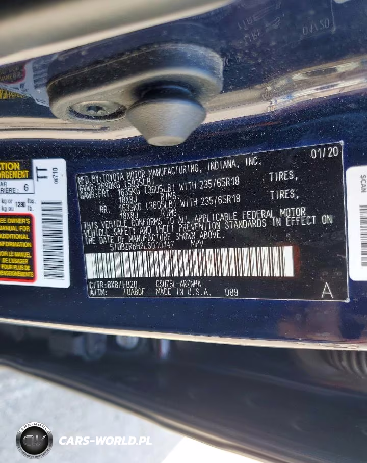 2020 Toyota Highlander Le VIN:5TDBZRBH2LS010147 - 13