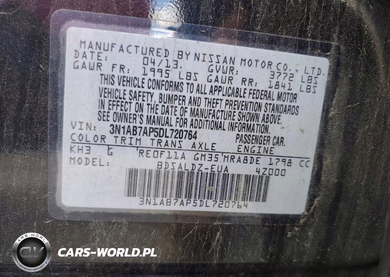 2013 Nissan Sentra S VIN:3N1AB7AP5DL720764 - 12