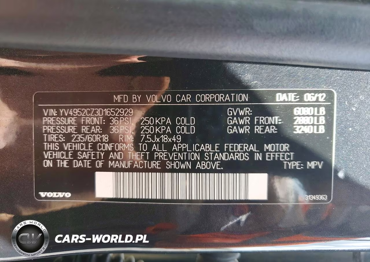 2013 Volvo Xc90 3.2 VIN:YV4952CZ3D1652929 - 13