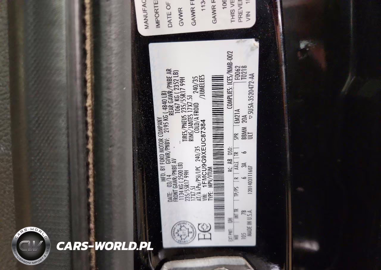 2014 Ford Escape Se VIN:1FMCU9G9XEUC87384 - 13