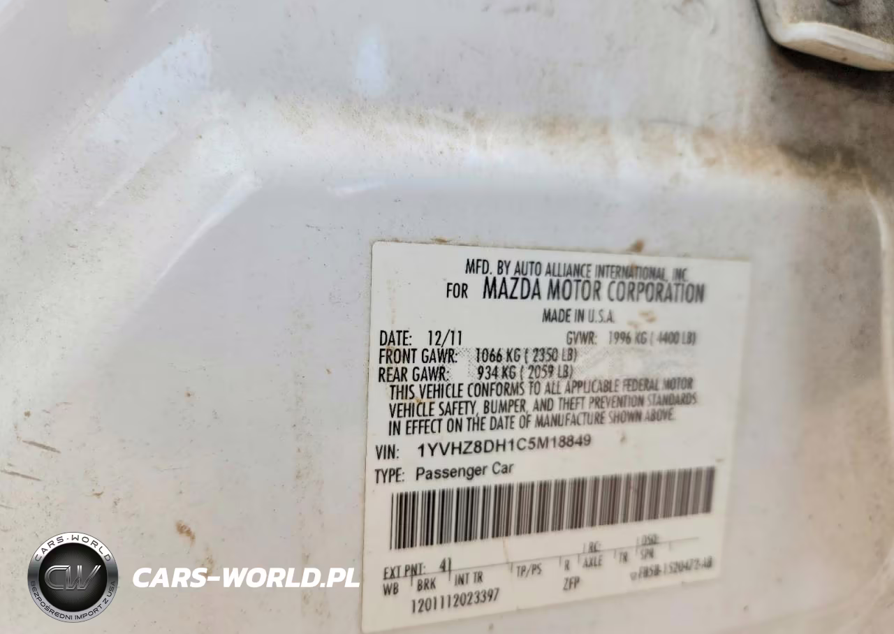 2012 Mazda 6 I VIN:1YVHZ8DH1C5M18849 - 12