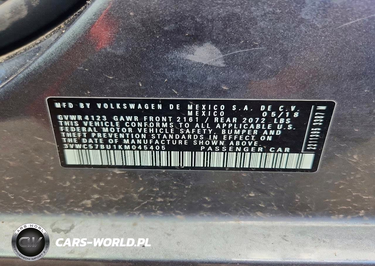 2019 Volkswagen Jetta S VIN:3VWC57BU1KM045405 - 12