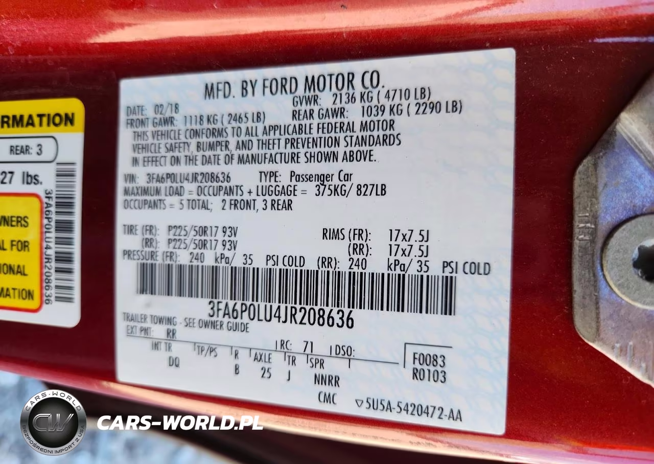2018 Ford Fusion Se Hybrid VIN:3FA6P0LU4JR208636 - 12